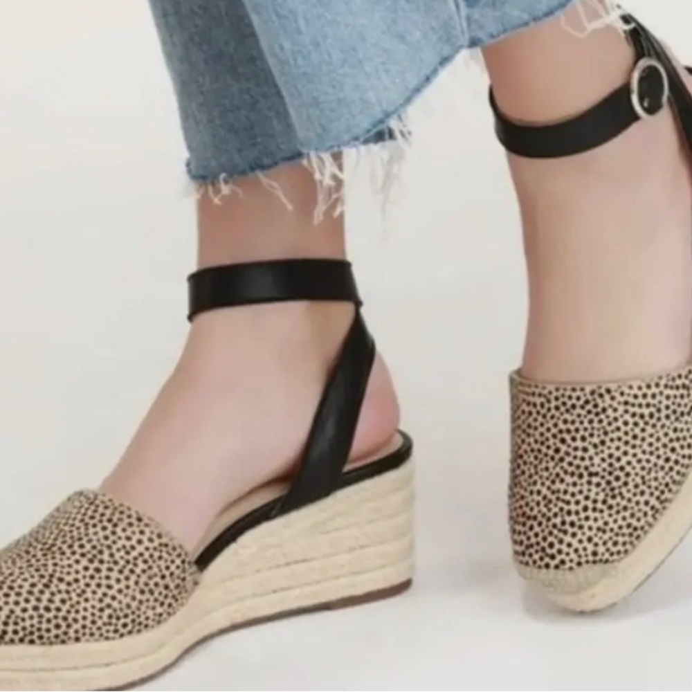 SOLE SOCIETY animal print Espadrille Wedges.